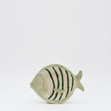Fish-shaped Ceramic Soup Plate - Green 7.1''
