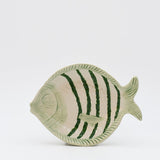Fish-shaped Ceramic Soup Plate - Green 9.8''