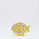 Fish-shaped Ceramic Soup Plate - Yellow 7.1''