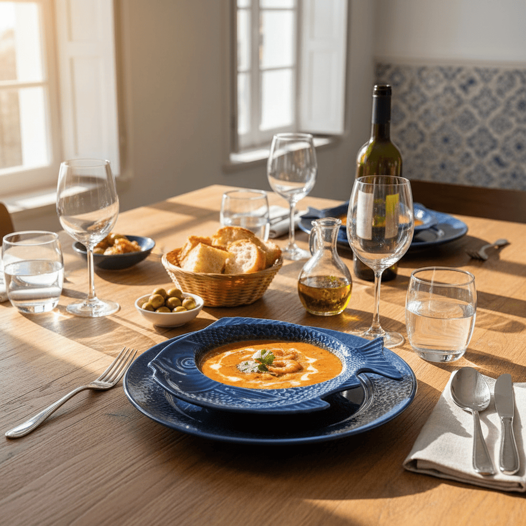 Fish-shaped Ceramic Starter Plate - Blue