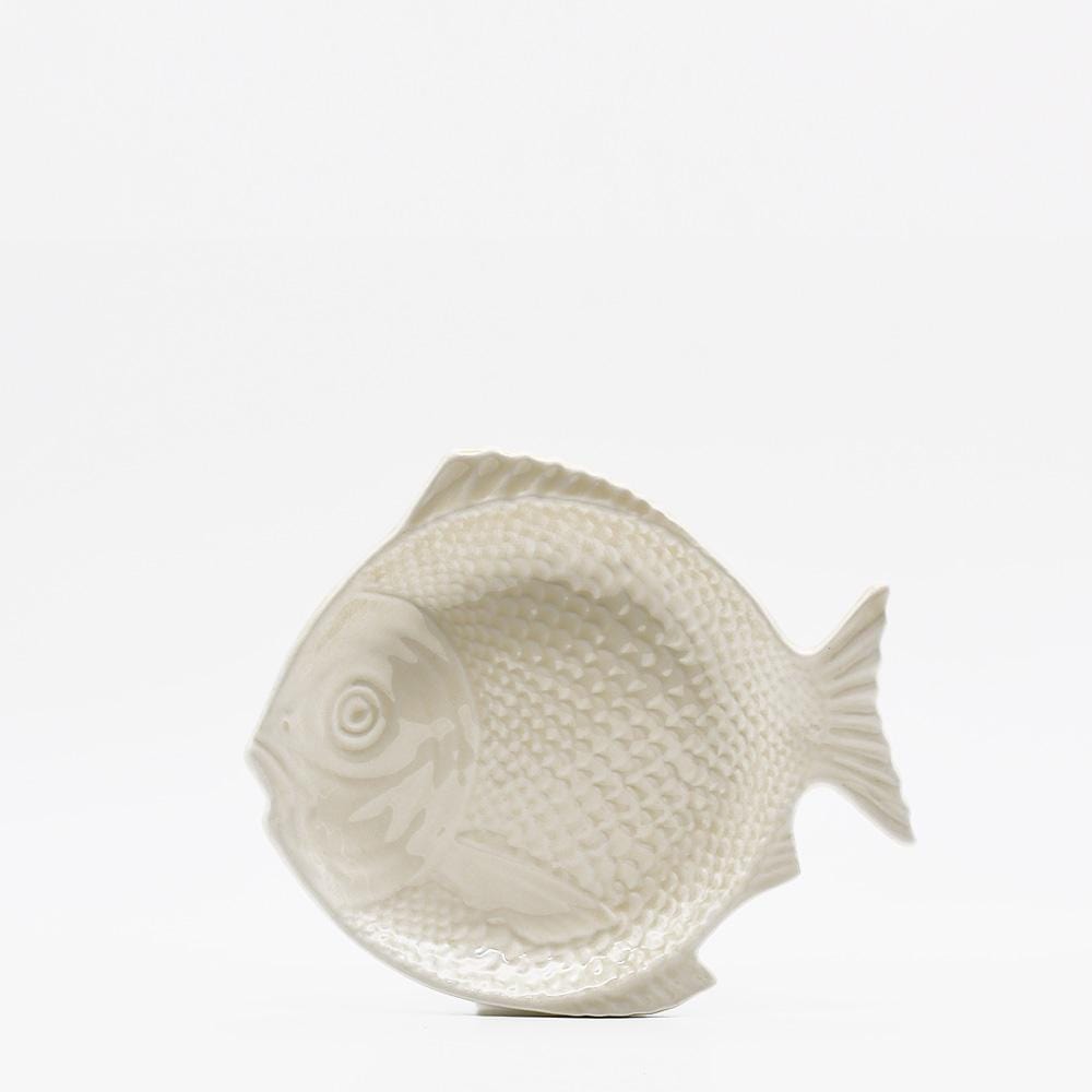 White Fish-shaped Ceramic Stater Plate – Luisa Paixao Portugal