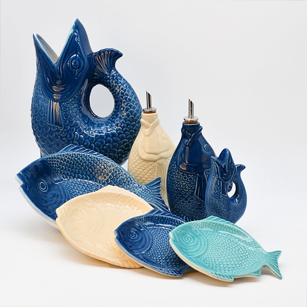 Fish-shaped Ceramic Starter Plate - Off-white