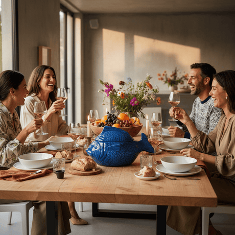 Fish-shaped Ceramic Tureen - Blue