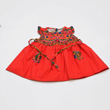 Floral Folk Children's Dress - Red