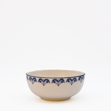 Floral I Ceramic Bowl 6.3'' - Blue