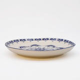Floral I Ceramic Plate 10.6'' - Blue