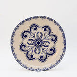 Floral I Ceramic Plate 10.6'' - Blue