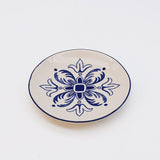 Floral I Ceramic Plate 5.9'' - Blue