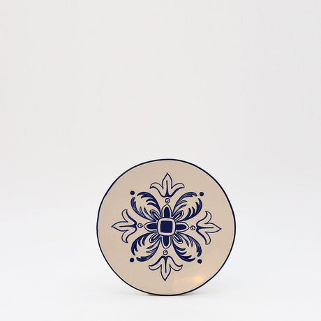Floral I Ceramic Plate 5.9'' - Blue