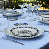 Floral I Ceramic Plate 7.9'' - Blue