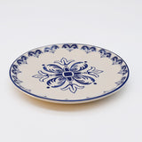 Floral I Ceramic Plate 7.9'' - Blue