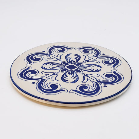 Floral I Ceramic Tray - Blue