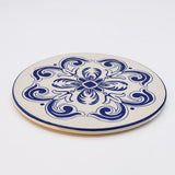 Floral I Ceramic Tray - Blue
