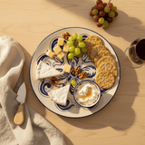 Floral I Ceramic Tray - Blue