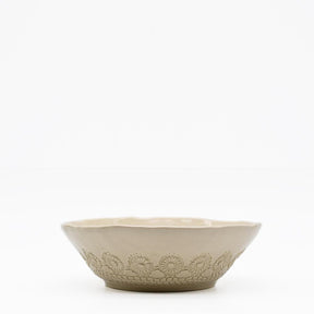 Flores I Beige salad bowl - 19cm
