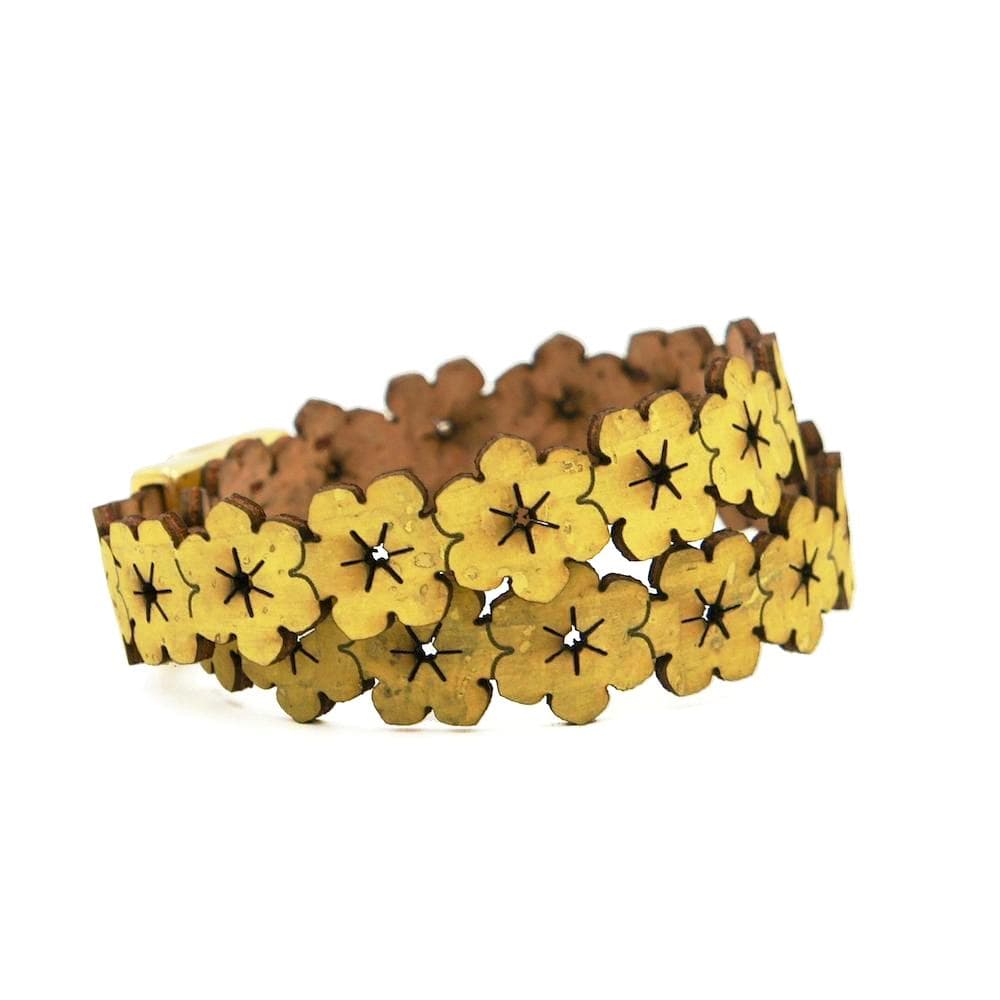 Flores I Cork bracelet - Yellow - Luisa Paixao | USA
