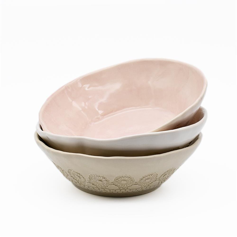 Flores I Pink salad bowl - 19cm - Luisa Paixao | USA