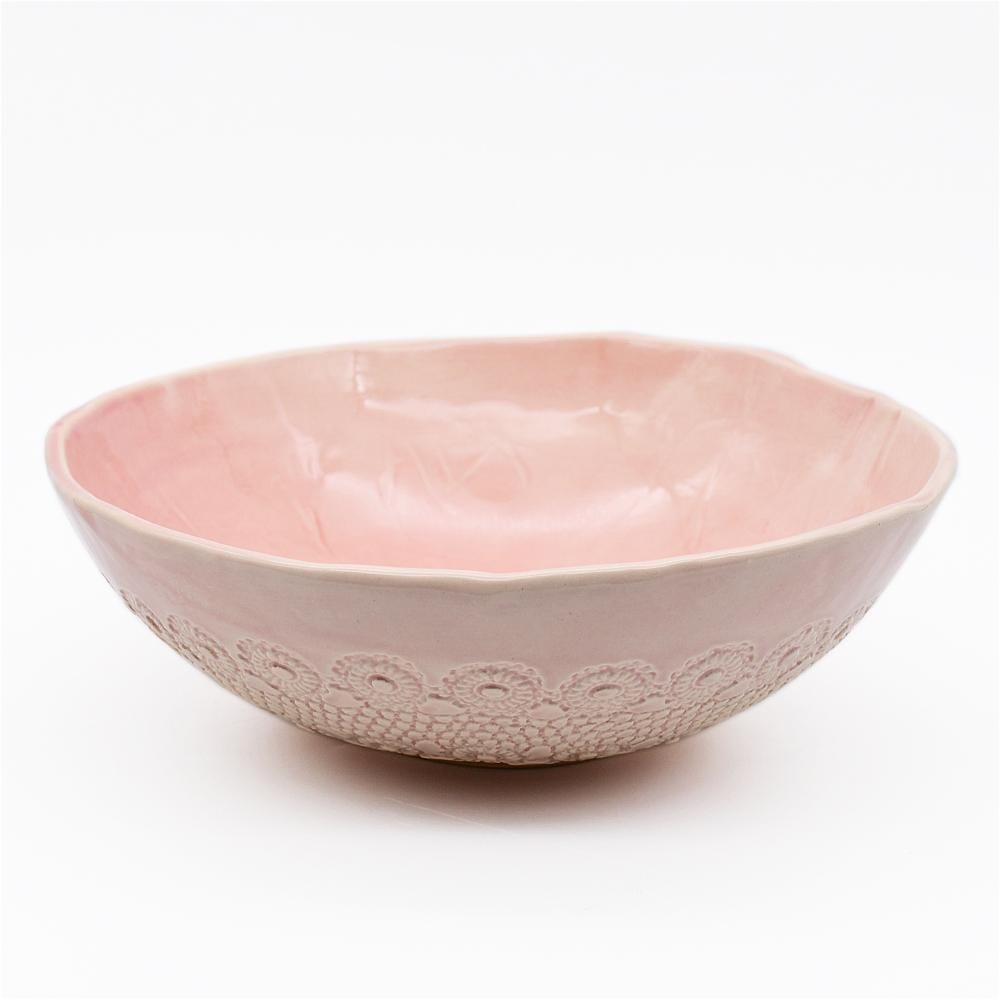 Flores I Pink salad bowl - 25cm - Luisa Paixao | USA