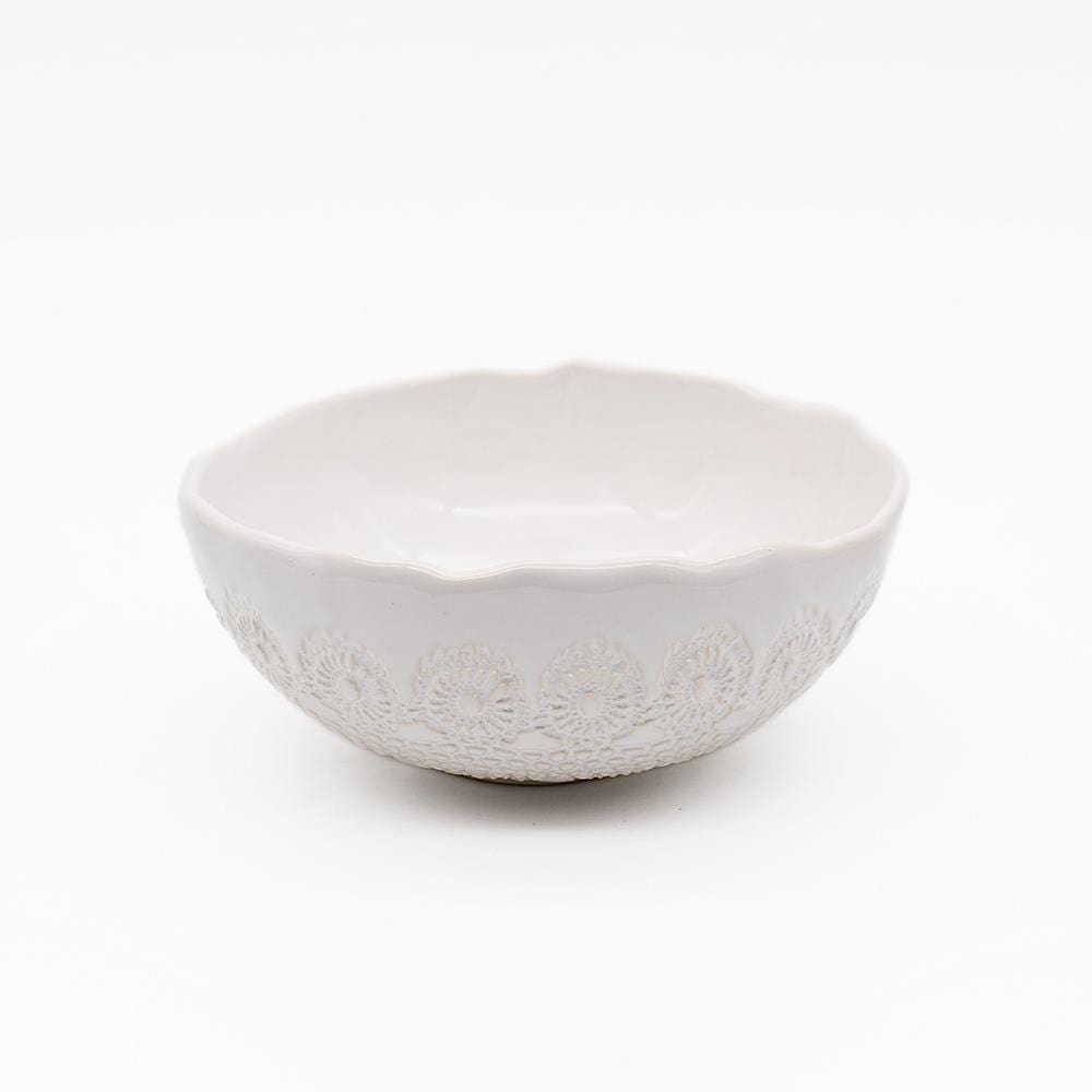Flores I White bowl - 6.3'' - Luisa Paixao | USA