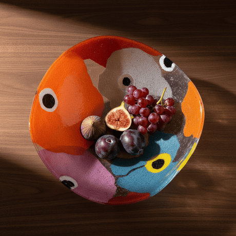 Fused Glass Bowl from Marinha Grande - 11''