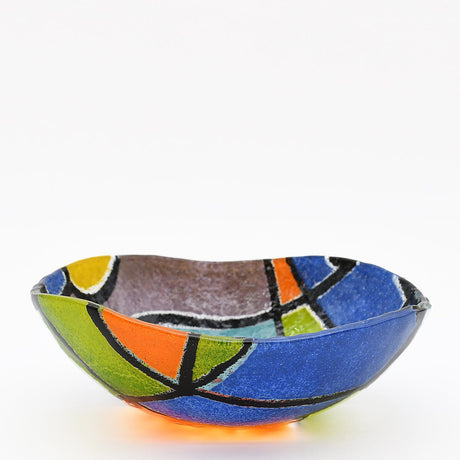Fused Glass Bowl from Marinha Grande - 11''