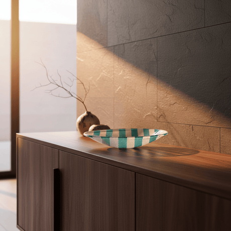 Fused Glass Platter from Marinha Grande - 11''