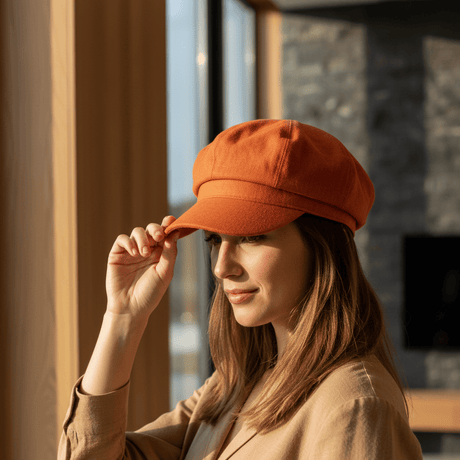 Gavroche linen Cap - Orange