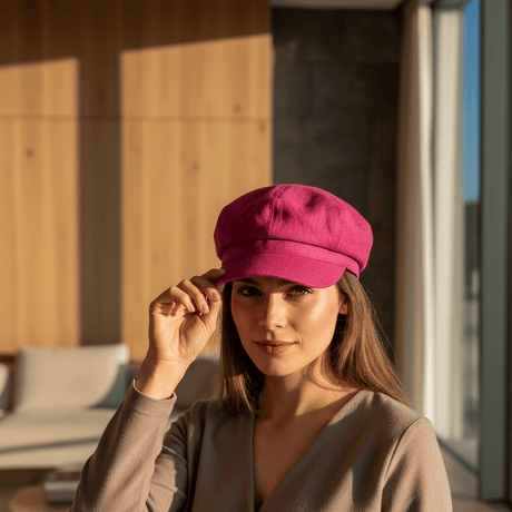 Gavroche linen Cap - Pink