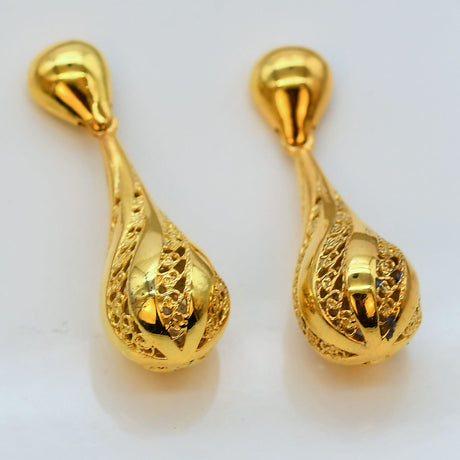 Gota de Luz I Gold-plated Silver Filigree Earrings
