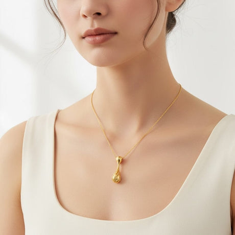 Gota de Luz I Gold-plated Silver Filigree Necklace