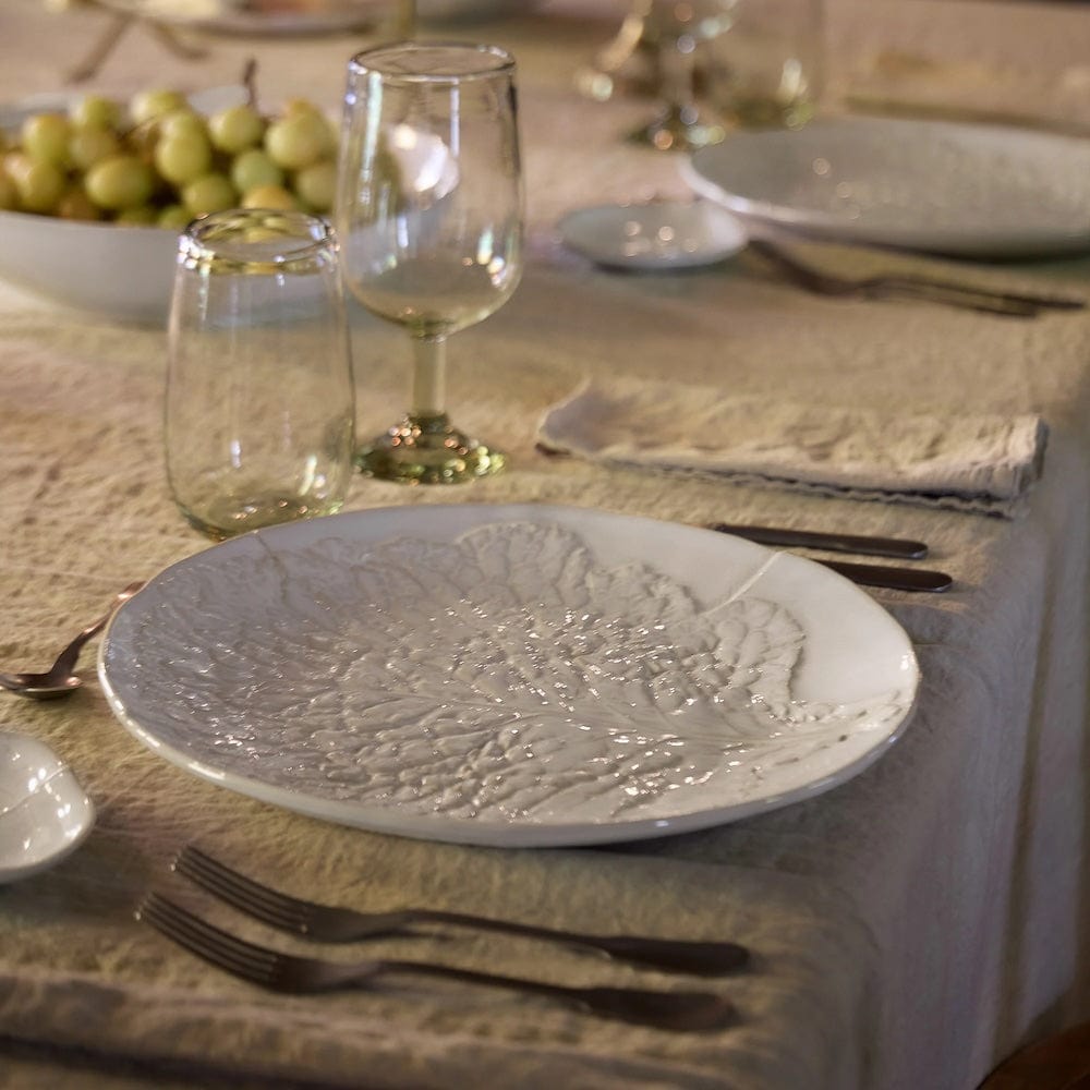 Grande assiette en grès en forme de chou