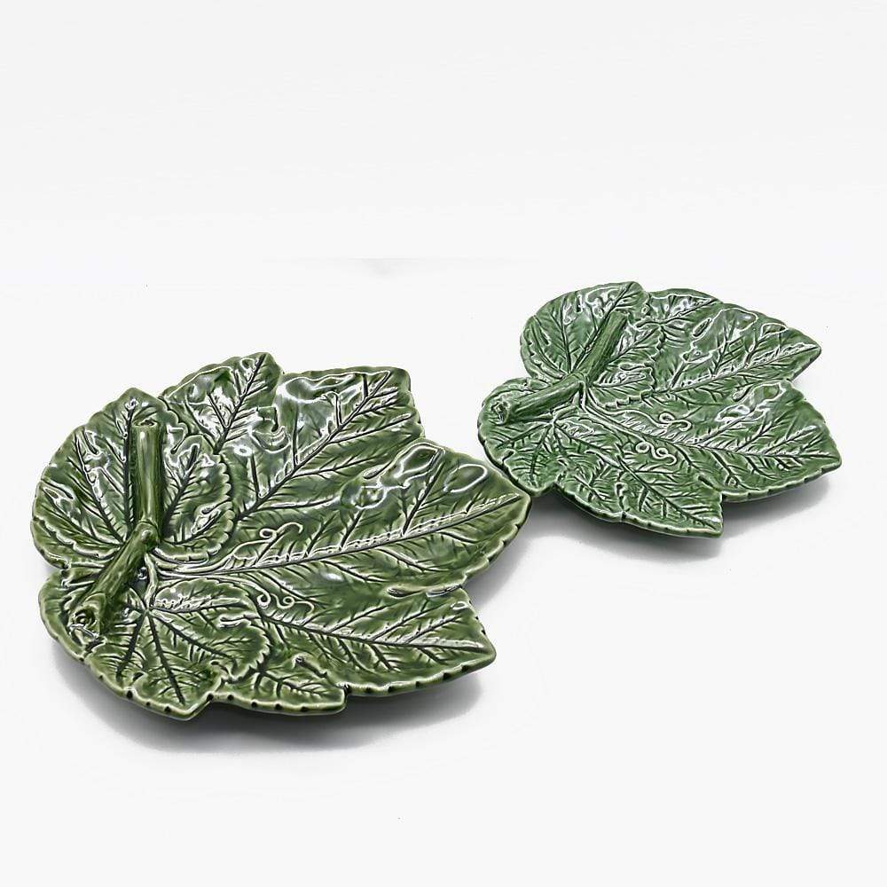 Grape Leaf Ceramic Plate - 7.1''