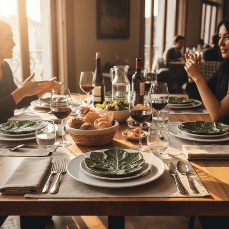 Grape Leaf Ceramic Plate - 7.1''