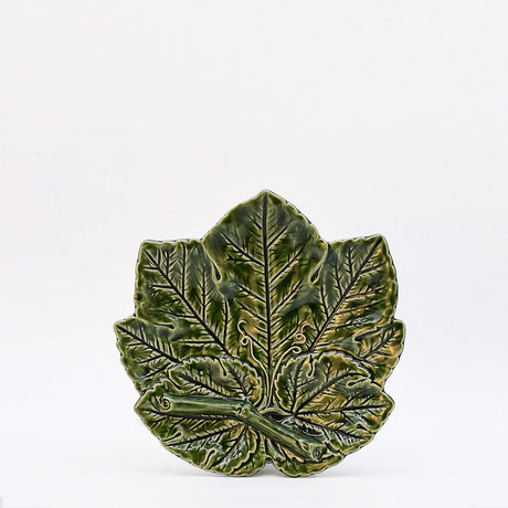 Grape Leaf Ceramic Plate - 7.1''