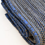 Handcrafted Mixed Fiber Rug – Blue