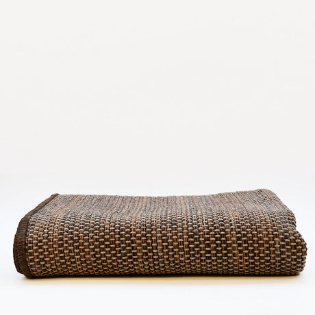 Handcrafted Mixed Fiber Rug – Brown