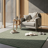 Handcrafted Mixed Fiber Rug – Green