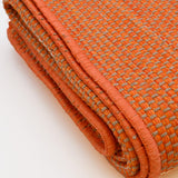 Handcrafted Mixed Fiber Rug – Orange