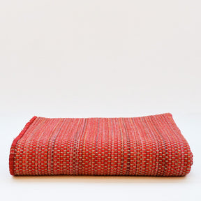 Handcrafted Mixed Fiber Rug – Red