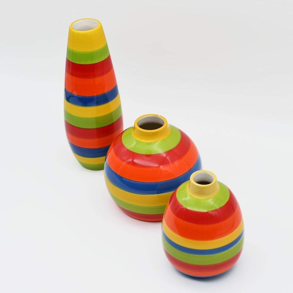 High Ceramic Vase - Multicolored