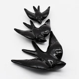 Hirondelle bleue cobalt en céramique traditionnelle Bordallo Pinheiro Hirondelle en céramique - Noire