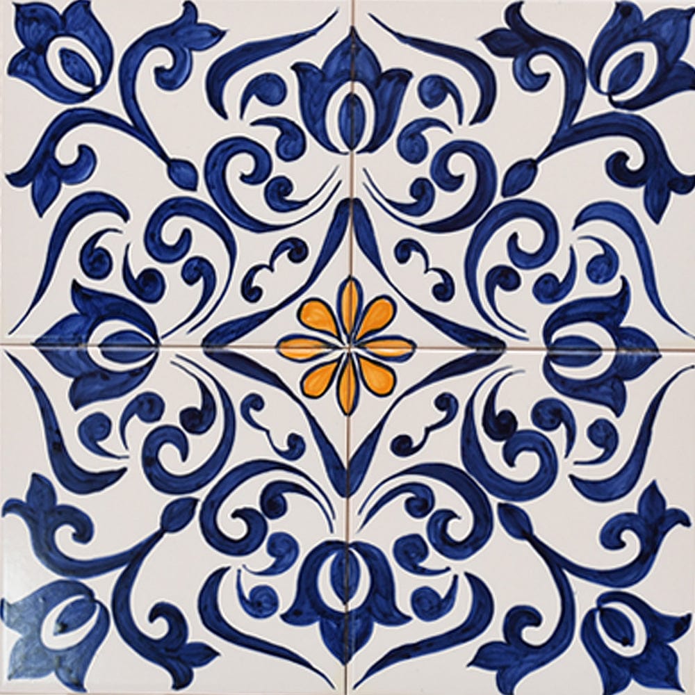 Joined Tile Panel of 4 azulejos 12X12''