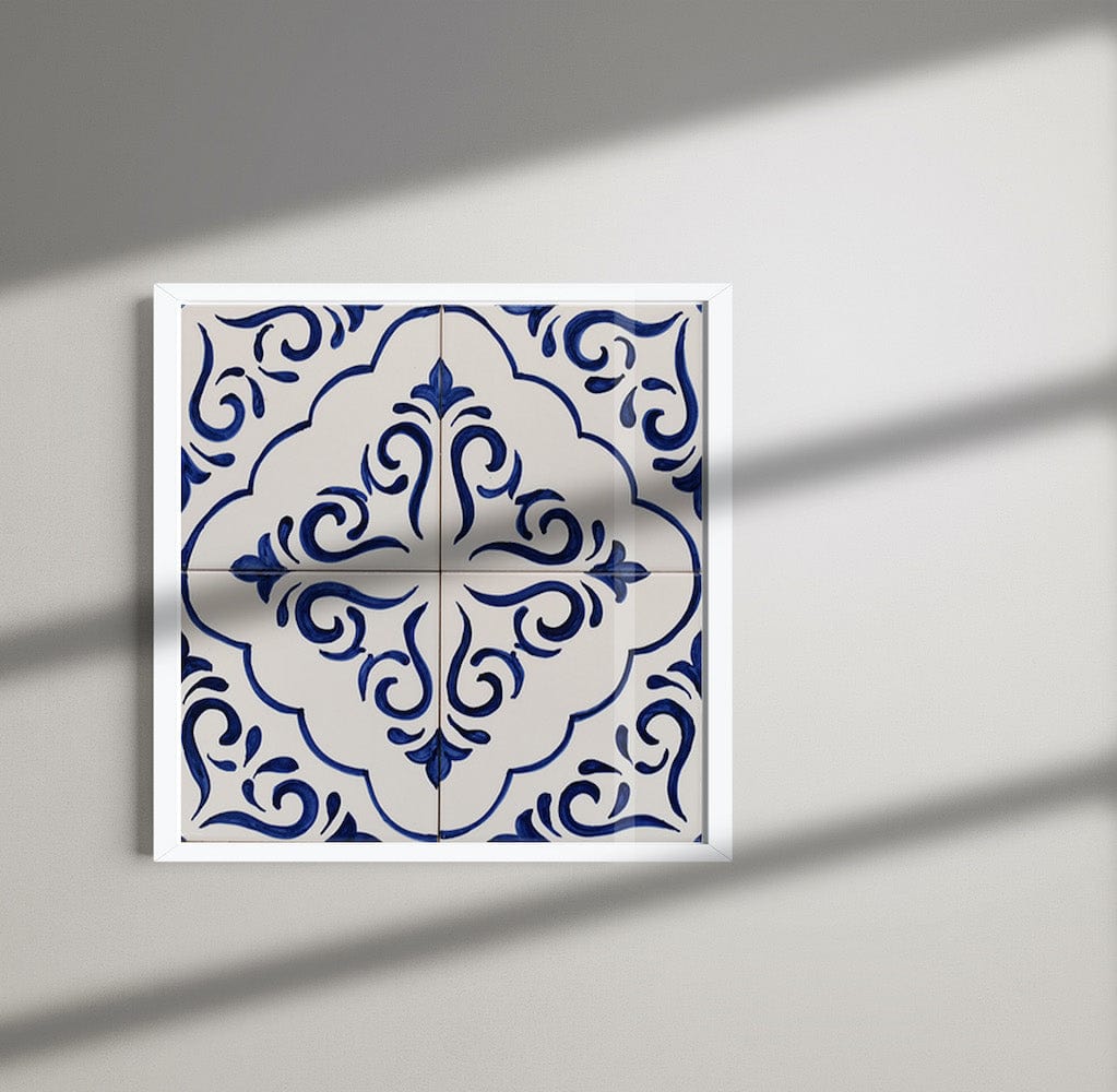Decorative Panel of 4 azulejos 12X12'' - Pattern 18 of 30 – Luisa