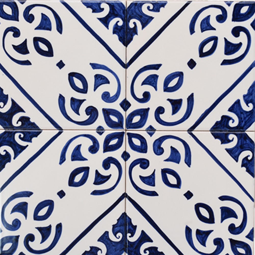 Decorative Panel of 4 azulejos 12X12'' - Pattern 9 of 30 – Luisa