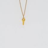 Key of Happiness I Gold plated Silver Charm 0.1 oz