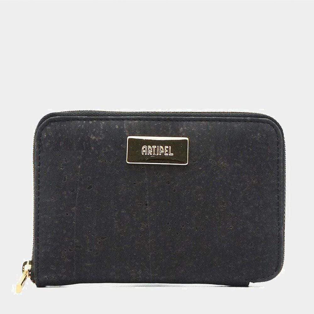 Large Cork Wallet - Black