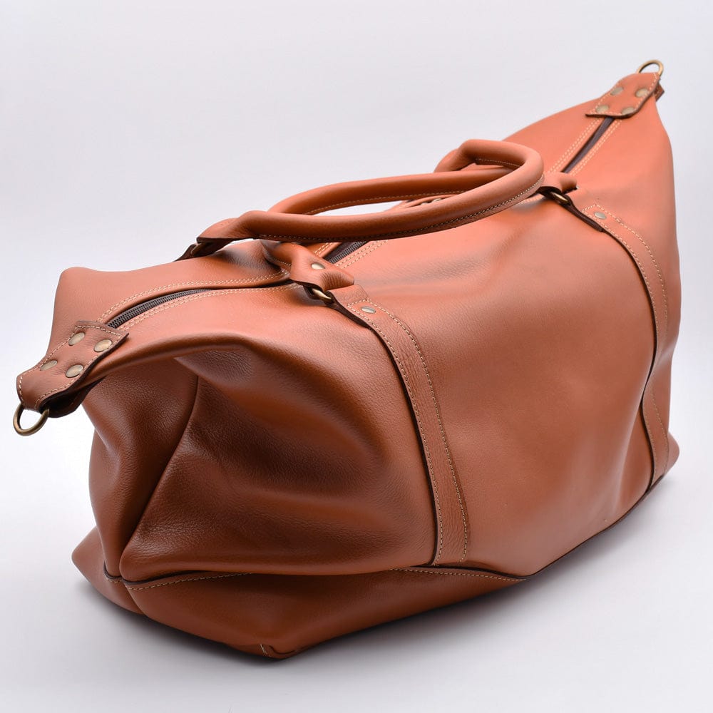 Leather Travel Bag - Light Brown