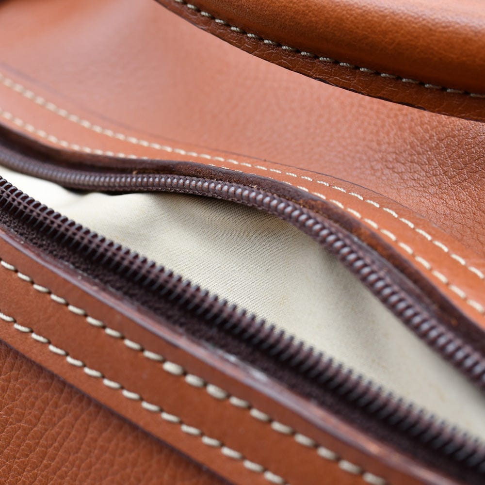 Leather Travel Bag - Light Brown