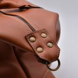 Leather Weekender Bag - Light Brown