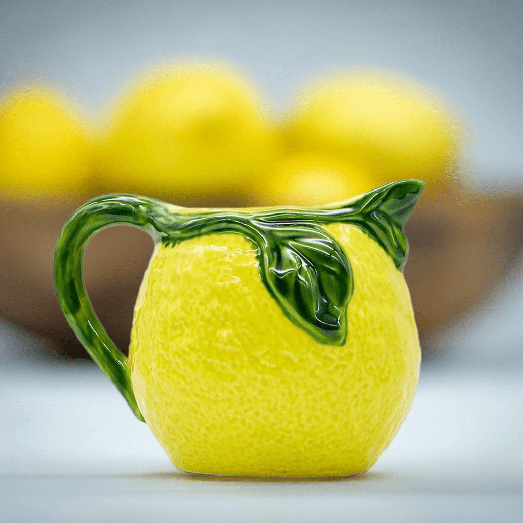 Lemon-shaped Ceramic Pitcher